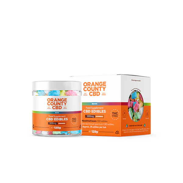Orange County CBD 1200mg CBD Gummy Bears – Small Pack
