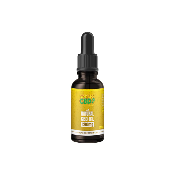 Why So CBD? 1200mg Broad-Spectrum CBD Natural Oil – 30ml