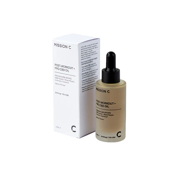 Mission C Post-Workout + Pro 3000mg CBD Oil – 30ml