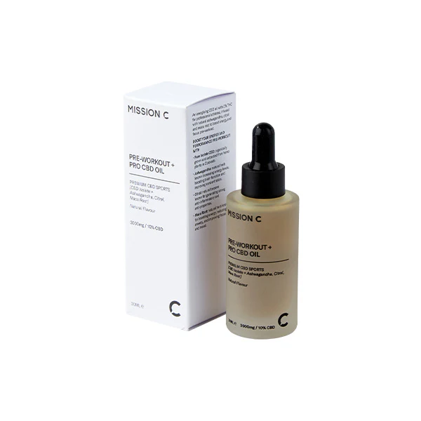 Mission C Pre-Workout + Pro 3000mg CBD Oil – 30ml