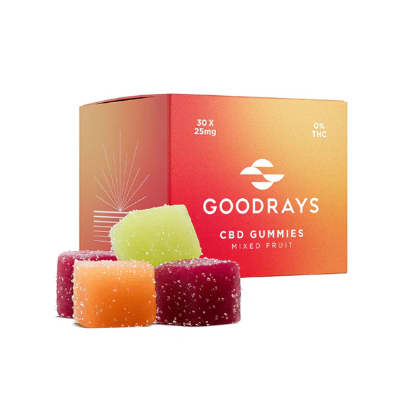 Goodrays 750mg CBD Mixed Fruit Gummies – 30 Pieces