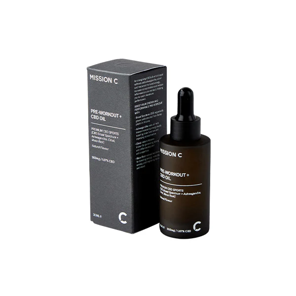 Mission C Pre-Workout + 500mg CBD Oil – 30ml
