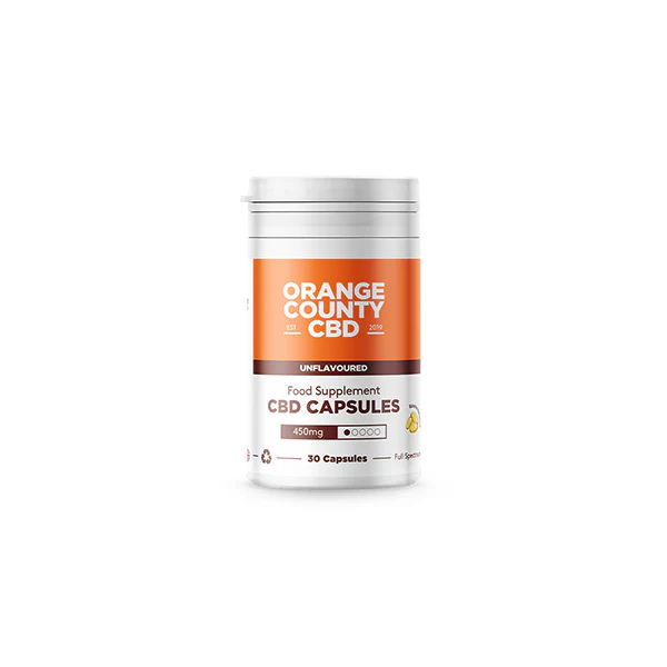 Orange County CBD 450mg Full Spectrum CBD Capsules – 30 Caps
