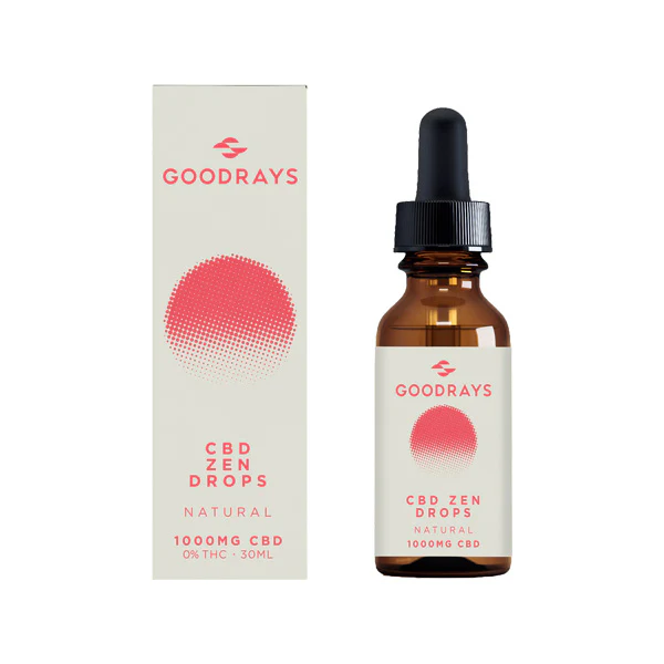 Goodrays 1000mg CBD Natural Zen Drops – 30ml