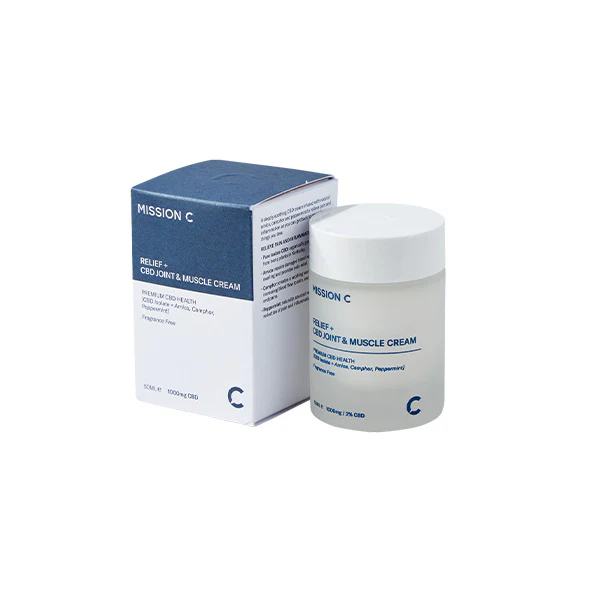 Mission C Relief + 1000mg CBD Joint & Muscle Cream – 50ml
