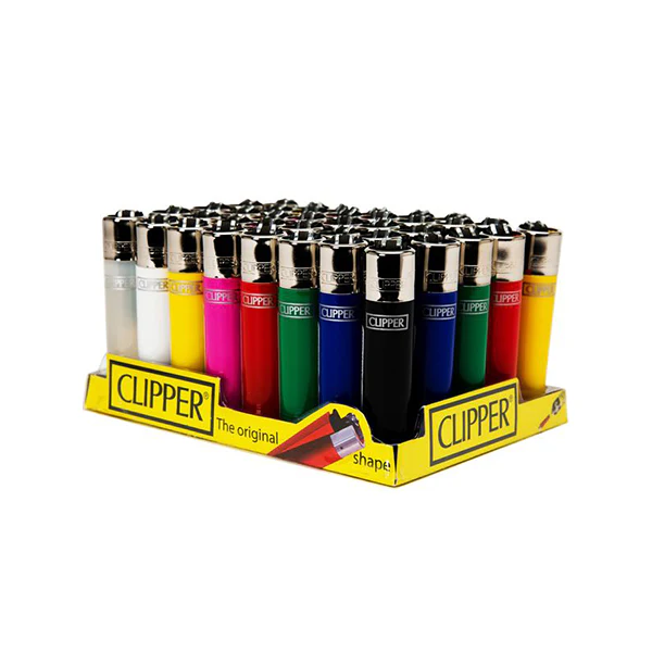 40 Clipper Solid Colour Refillable Classic Micro Lighters – CP115UKH