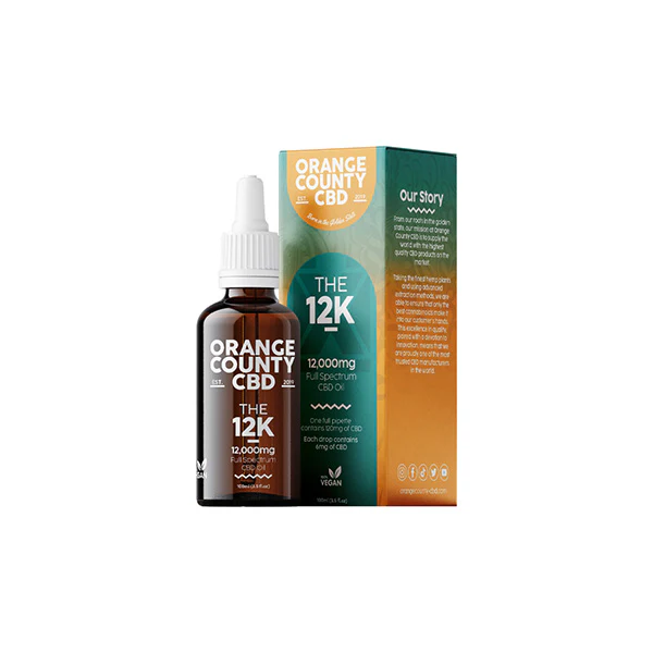Orange County CBD 12000mg Full Spectrum CBD Oil – 100ml