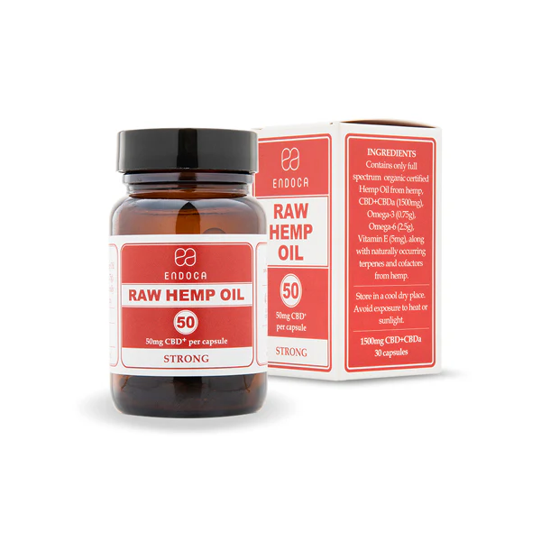 Endoca 1500mg CBD+CBDa Capsules Raw Hemp Oil – 30 Caps