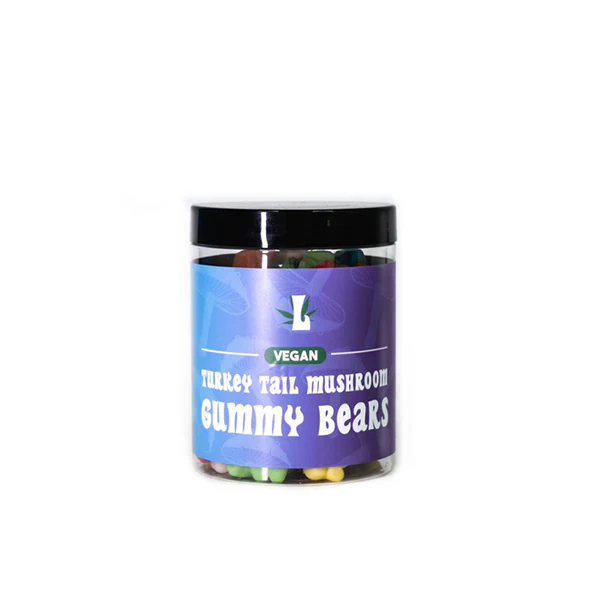Loxa Turkey Tail Vegan Mushroom Gummy Bears 8000mg – 400g Tub