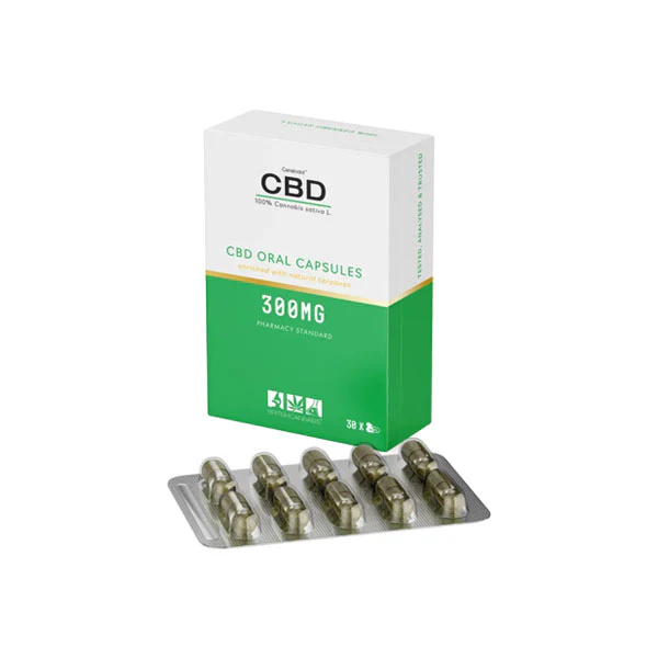 CBD by British Cannabis 300mg CBD 100% Cannabis Oral Capsules – 30 Caps