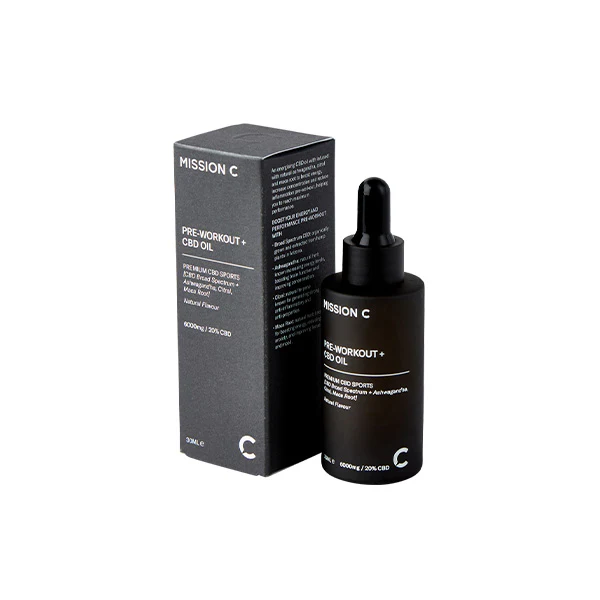 Mission C Pre-Workout + 6000mg CBD Oil – 30ml