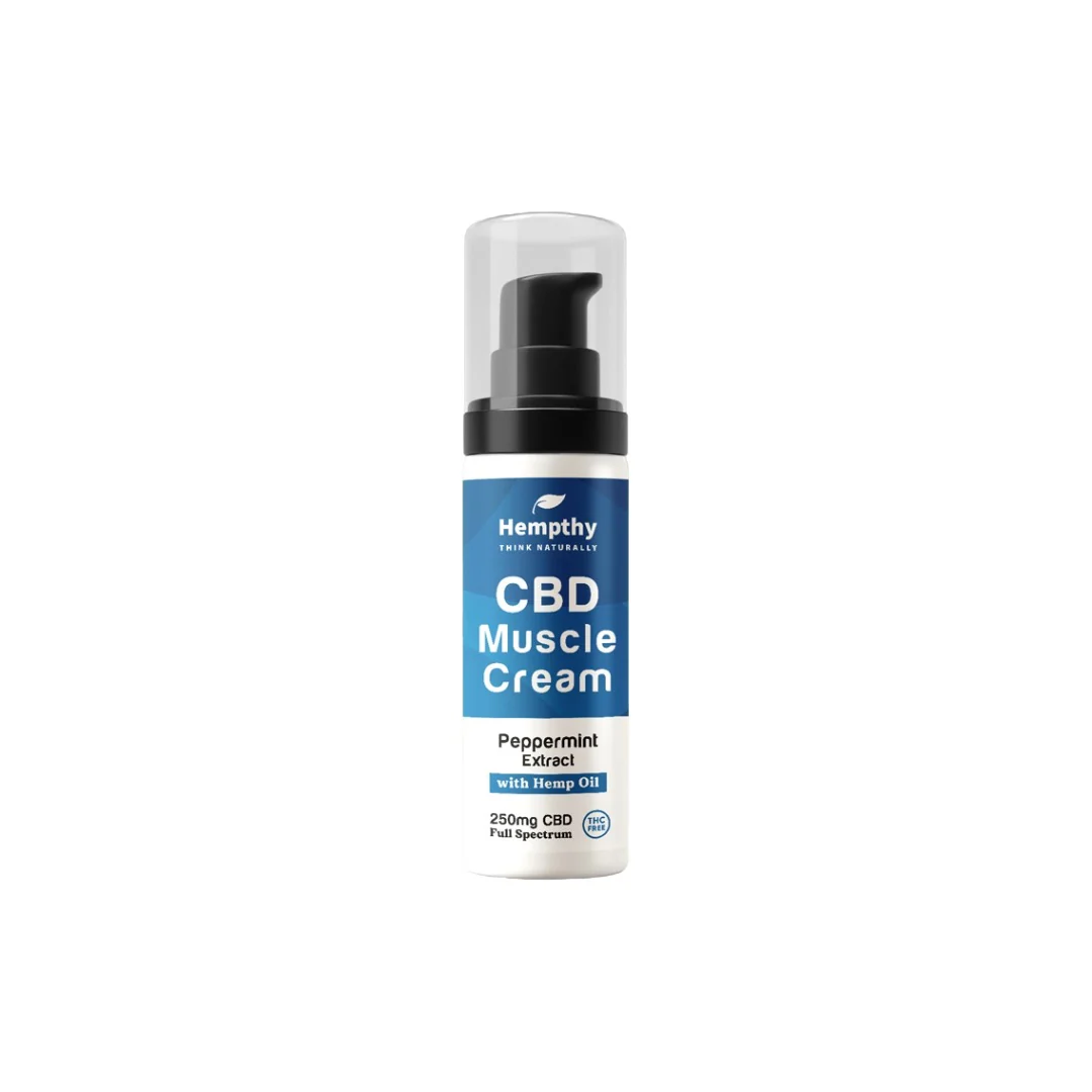 Hempthy 250mg Broad Spectrum CBD Muscle Cream – 50g