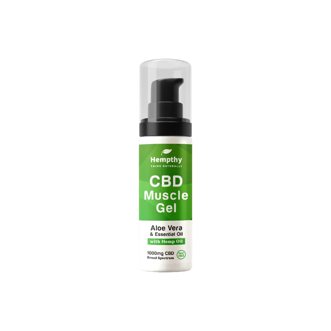 Hempthy 1000mg Broad Spectrum CBD Muscle Gel – 50g