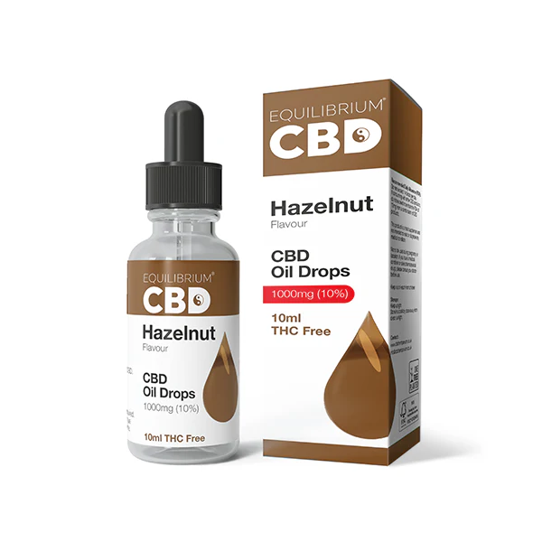 1000mg Equilibrium CBD Oil 10ml – Hazelnut Flavour