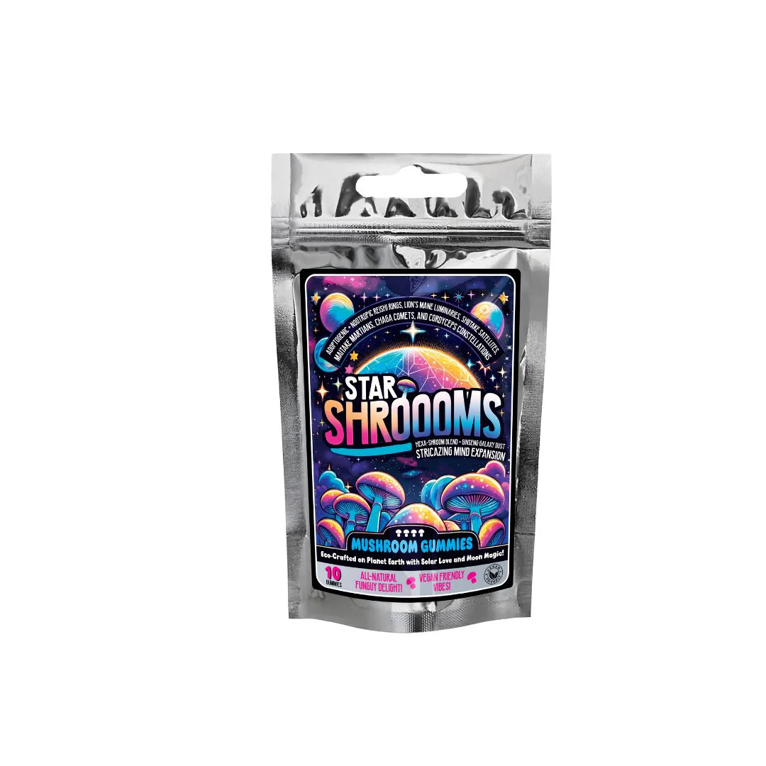 Innooova Starshroooms Nootropic + Adaptagenic Mushroom Gummies Full Pack – 10 Gummies