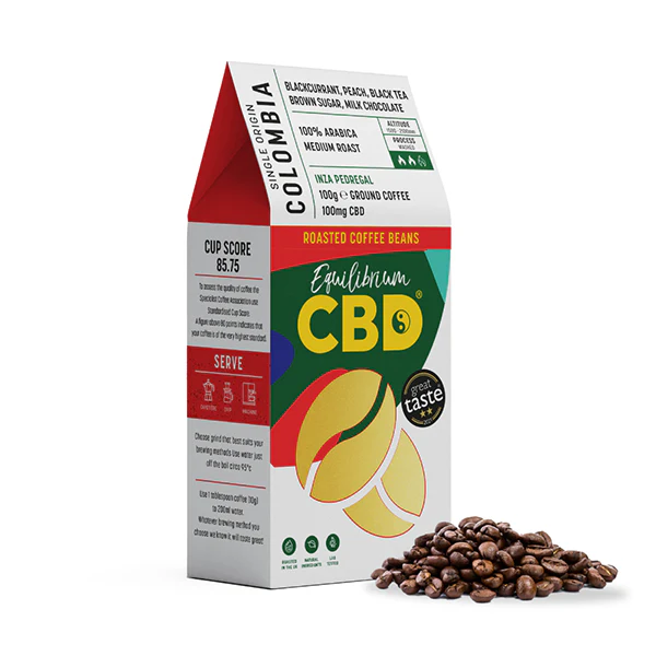 Equilibrium CBD 100mg Full Spectrum Whole Coffee Beans – 100g