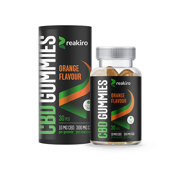 Reakiro 300mg Full Spectrum CBD Orange Vegan Gummies – 30 Pieces