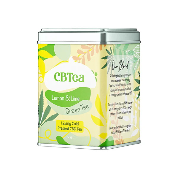 CBTea 125mg Cold Pressed Full Spectrum CBD Lemon & Lime – 50g