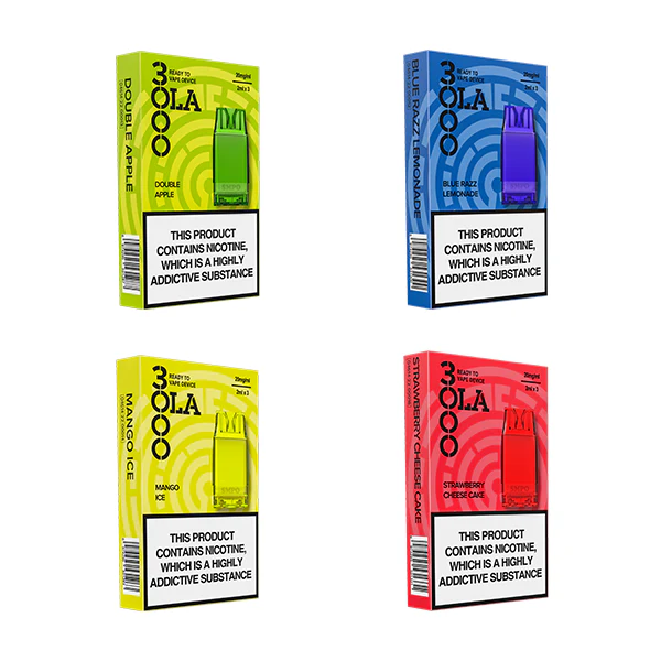 20mg SMPO Ola 3000 Prefilled Pods 2ml 1800 Puffs – 3 Pcs