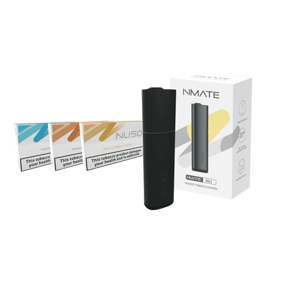 NUSO Heated Tobacco Sticks Starter Kit Bundles Strength 5 – 10 Packs (Free Nmate Device)