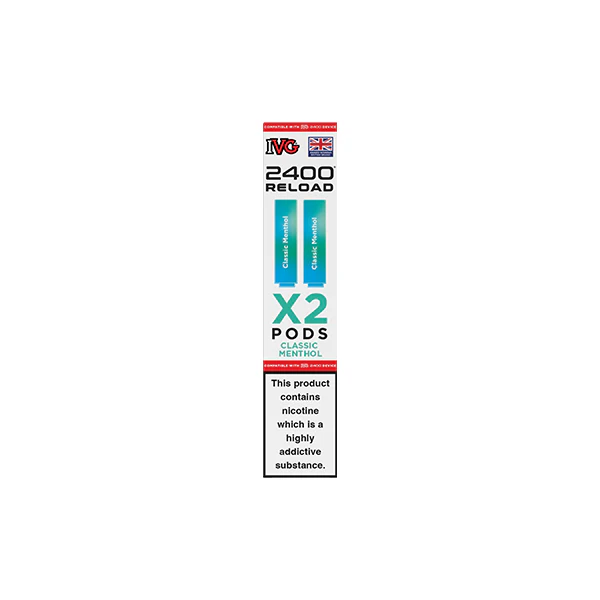 20mg IVG 2400 Reload Prefilled Pods 2ml 2400 Puffs – 2 Pcs
