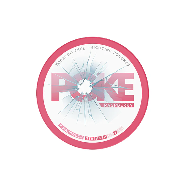 9mg Poke Raspberry Nicotine Pouches – 20 Pouches