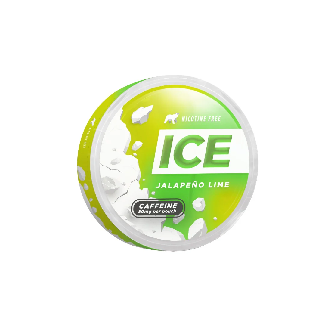 50mg Ice Range Jalapeno Lime Caffeine Pouches – 20 Pouches