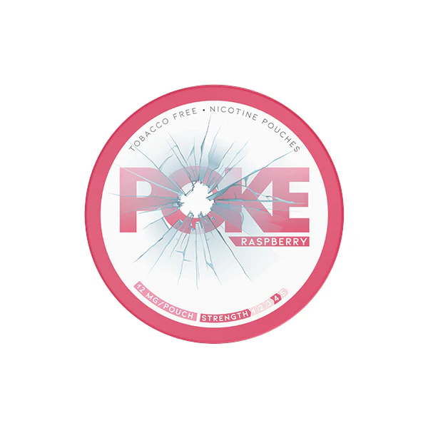 12mg Poke Raspberry Nicotine Pouches – 20 Pouches