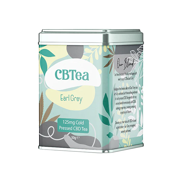 CBTea 125mg Cold Pressed Full Spectrum CBD Earl Grey – 50g